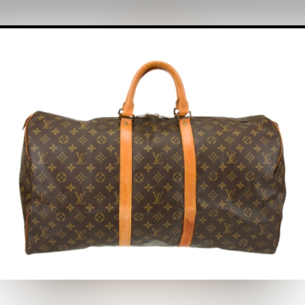 Louis Vuitton Classic Monogram Duffel Bag Keepall 55